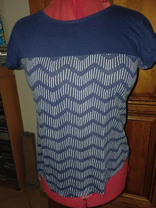 T shirt bleu en coton taille 38